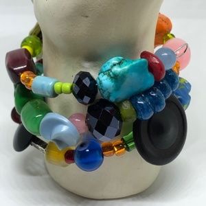 Handcrafted Bead and Button Bracelet ❤️